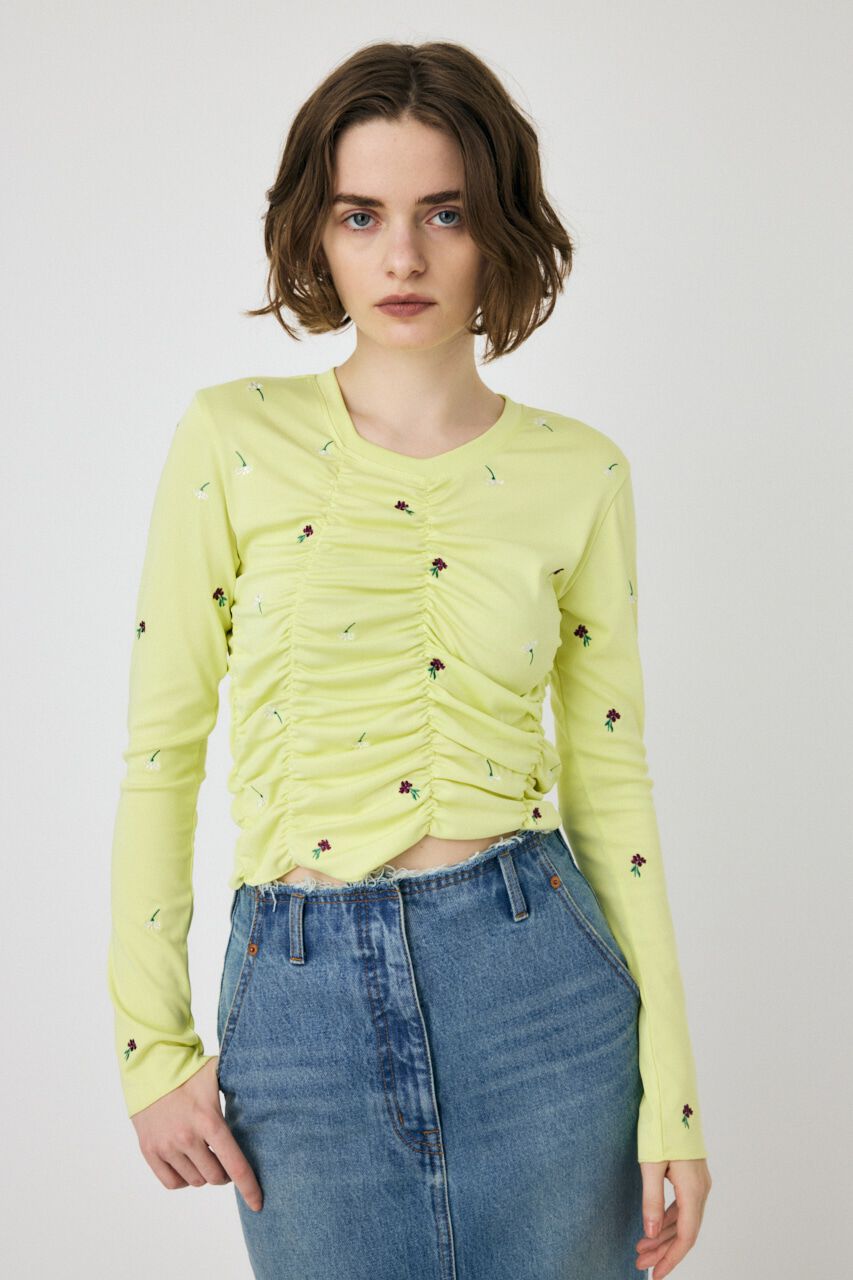 MOUSSY「FLORAL RANDOM GATHER LS Tシャツ」|Tシャツ・カットソー|