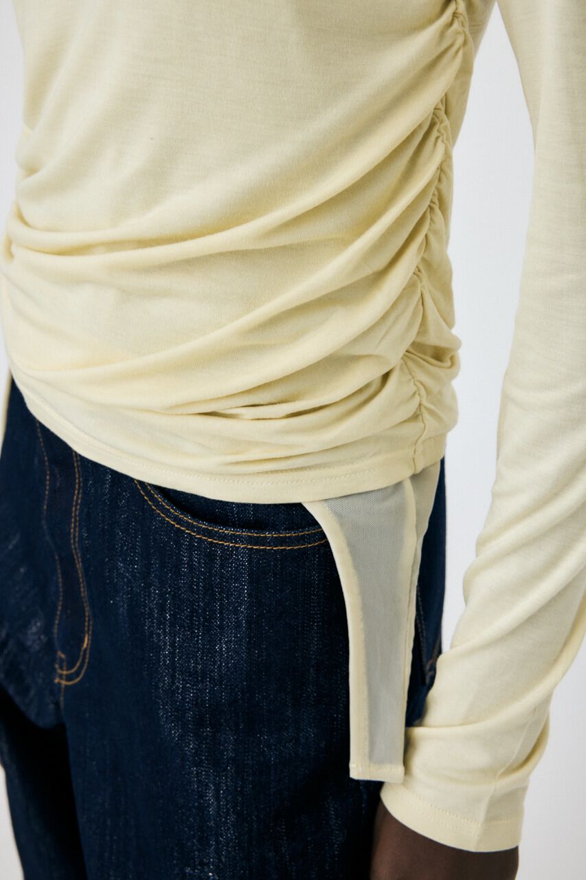 MOUSSY「SHEER LAYERED LS トップス」|Tシャツ・カットソー|