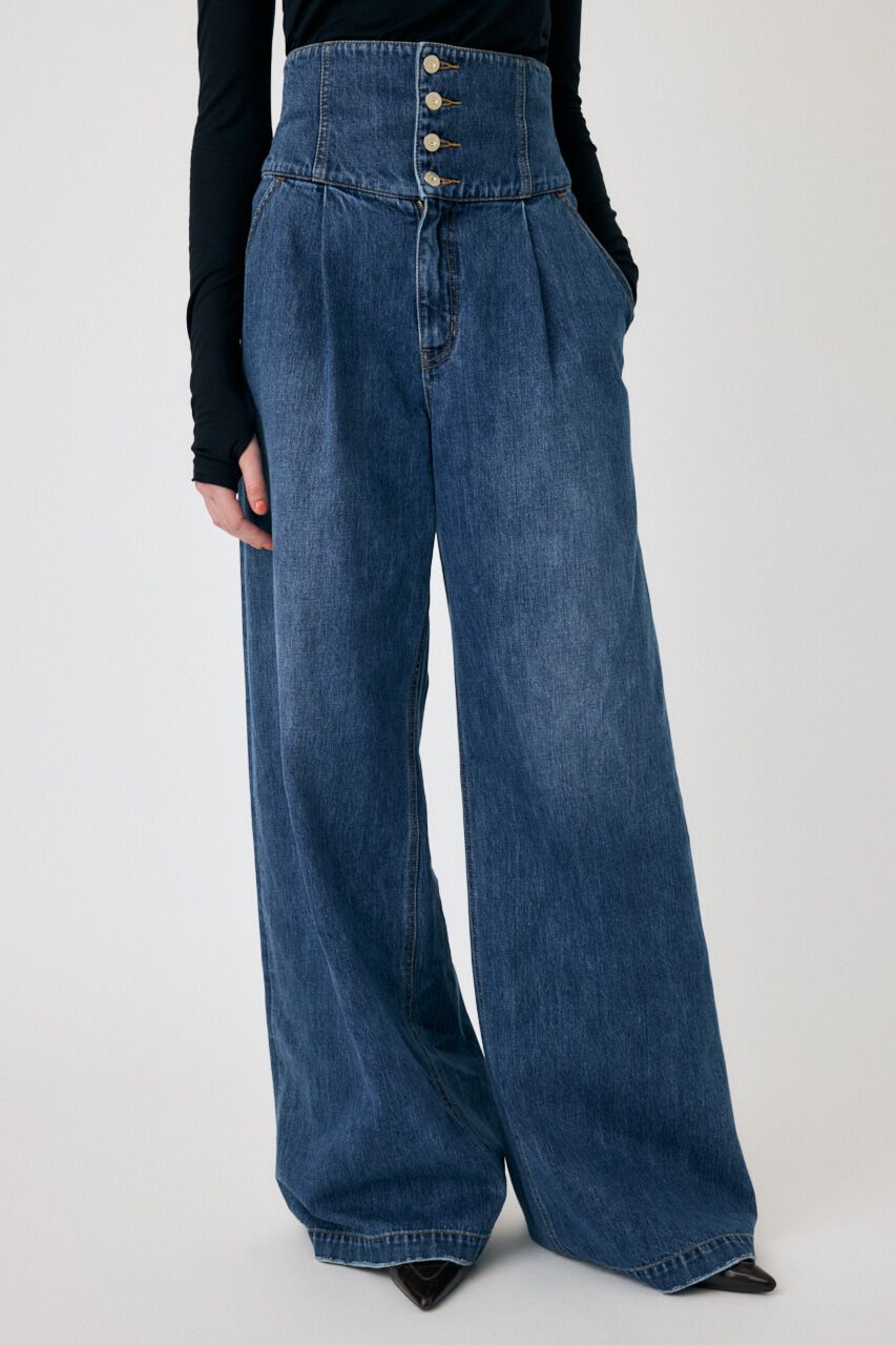 MOUSSY「CORSET DESIGN BAGGY」|デニム|