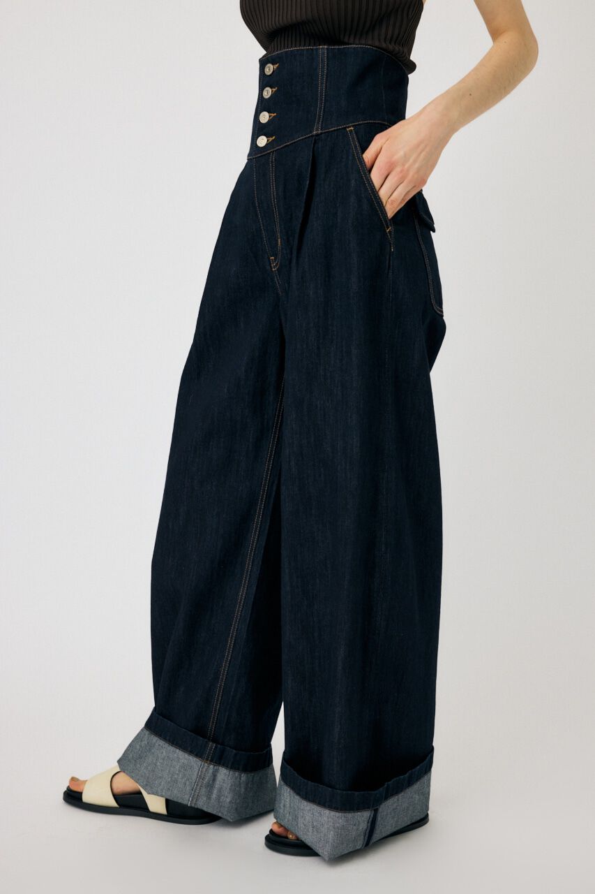 MOUSSY「CORSET DESIGN BAGGY」|デニム|