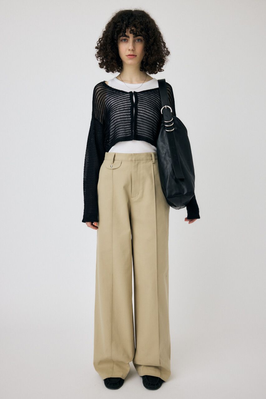 MOUSSY「OPEN WORK KNIT カーディガン」|カーディガン|
