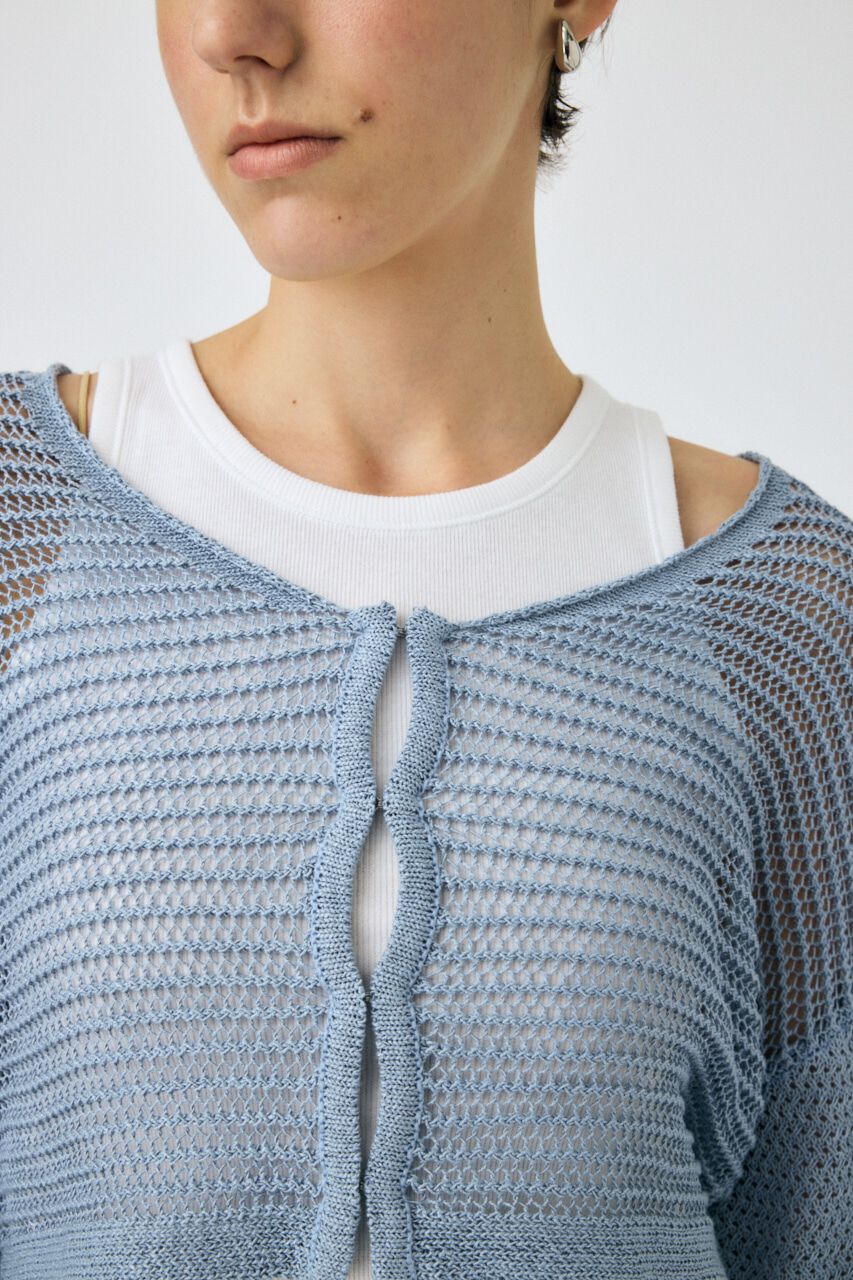 MOUSSY「OPEN WORK KNIT カーディガン」|カーディガン|