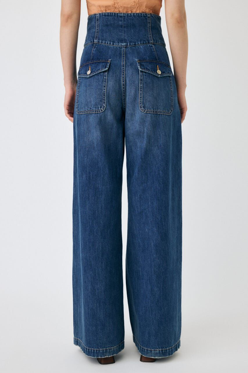 MOUSSY「CORSET DESIGN バギー デニム」|デニム|