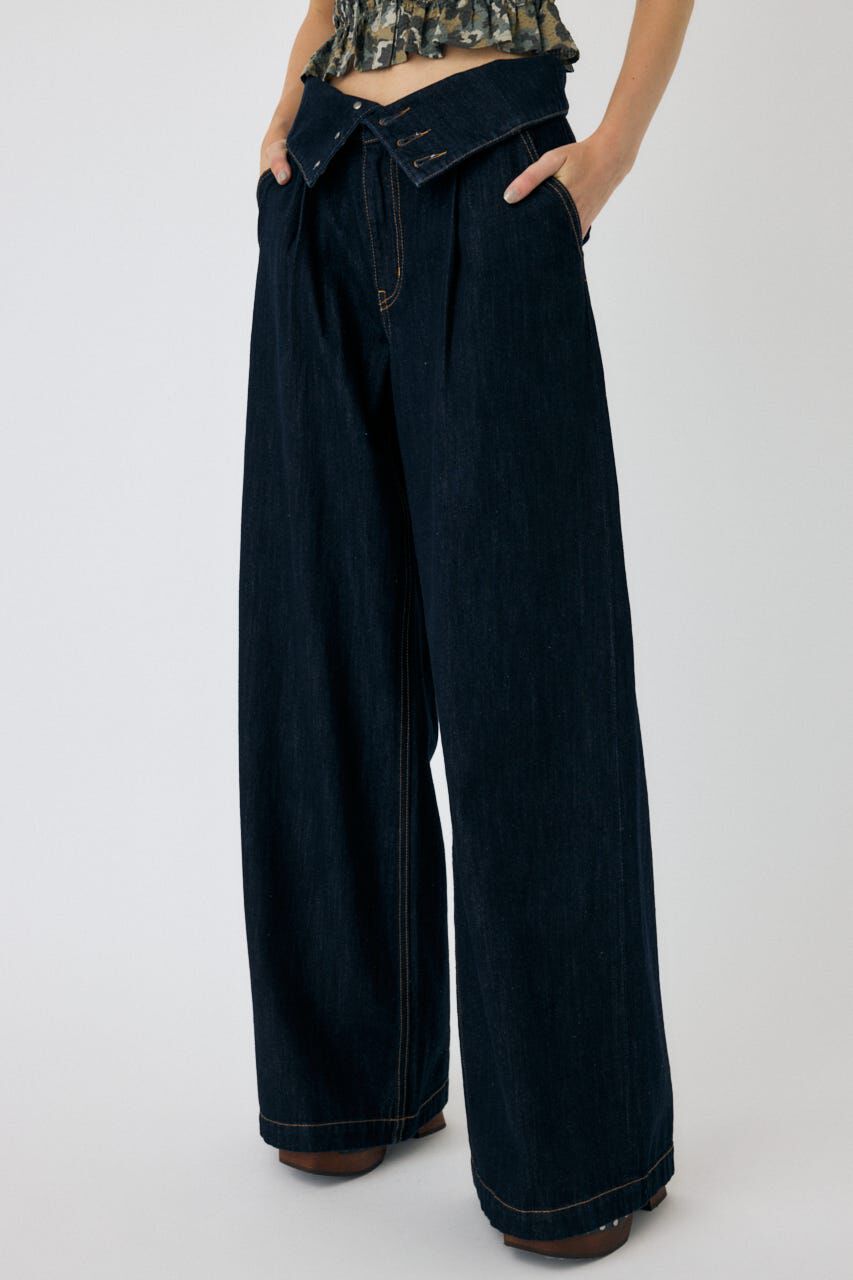 MOUSSY「CORSET DESIGN バギー デニム」|デニム|