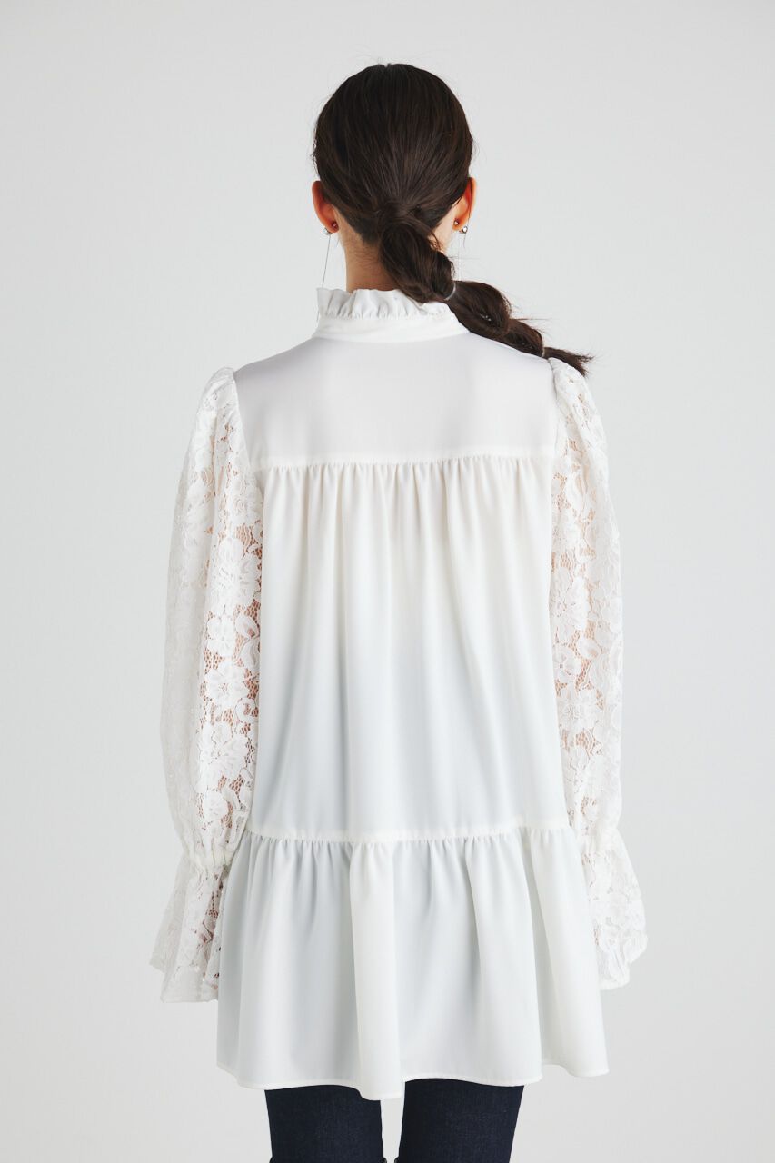 rienda「シアーレースドッキングチュニックTOP」|シャツ・ブラウス|