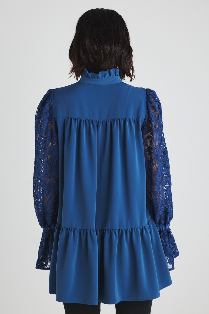 rienda「シアーレースドッキングチュニックTOP」|シャツ・ブラウス|