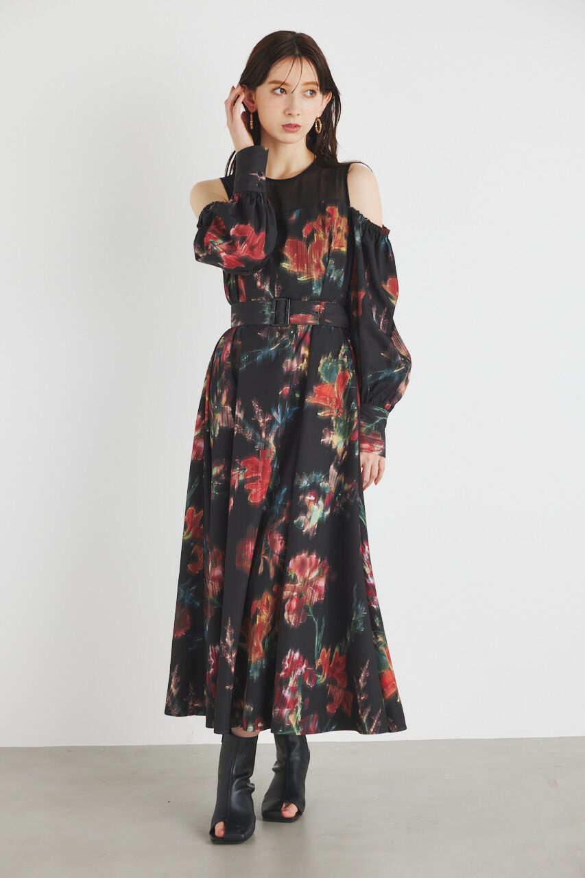 rienda「レイヤードオフショルフレアOP」|ワンピース|