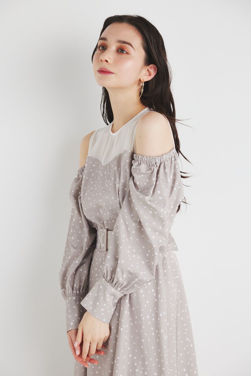 rienda「レイヤードオフショルフレアOP」|ワンピース|