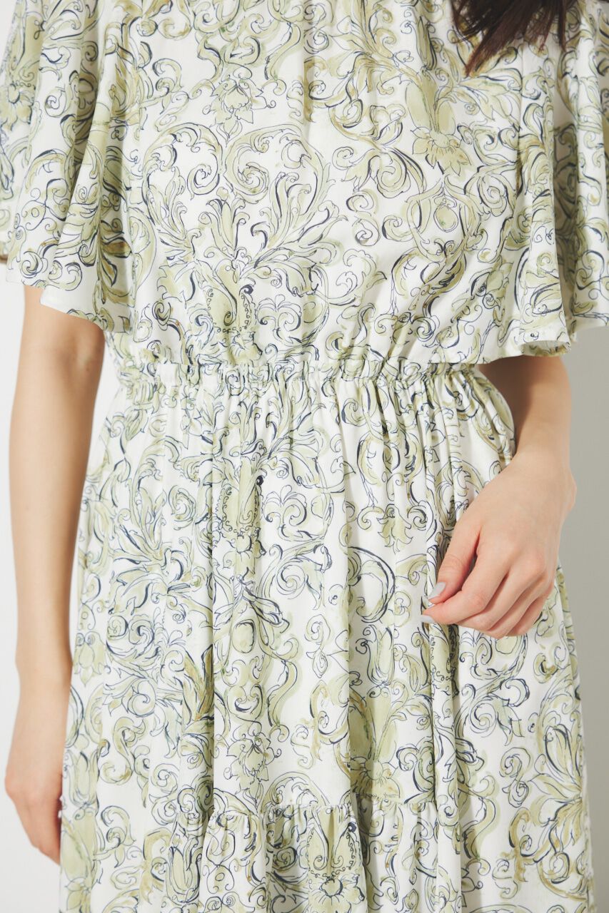 rienda「スリットショルダーフレアSLV OP」|ワンピース|