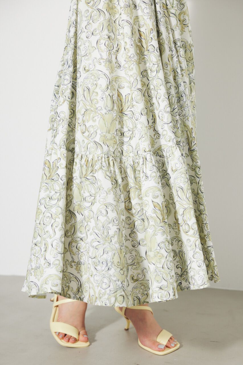 rienda「スリットショルダーフレアSLV OP」|ワンピース|