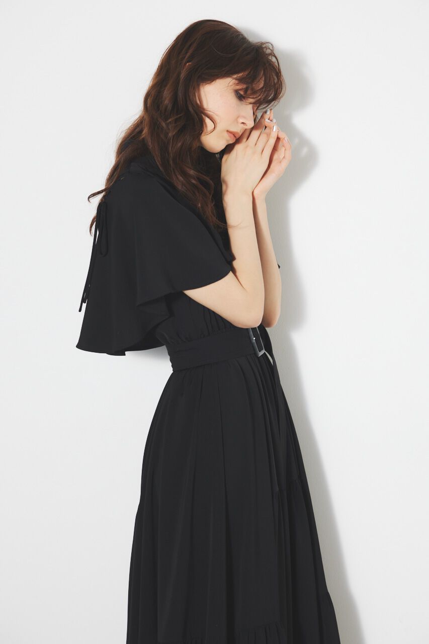 rienda「スリットショルダーフレアSLV OP」|ワンピース|