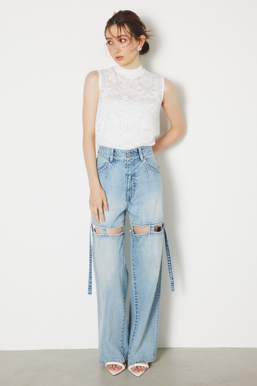 rienda「レースH/N Knit TOP」|ニット・セーター|