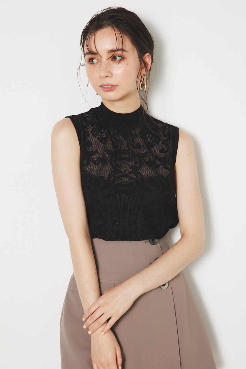 rienda「レースH/N Knit TOP」|ニット・セーター|