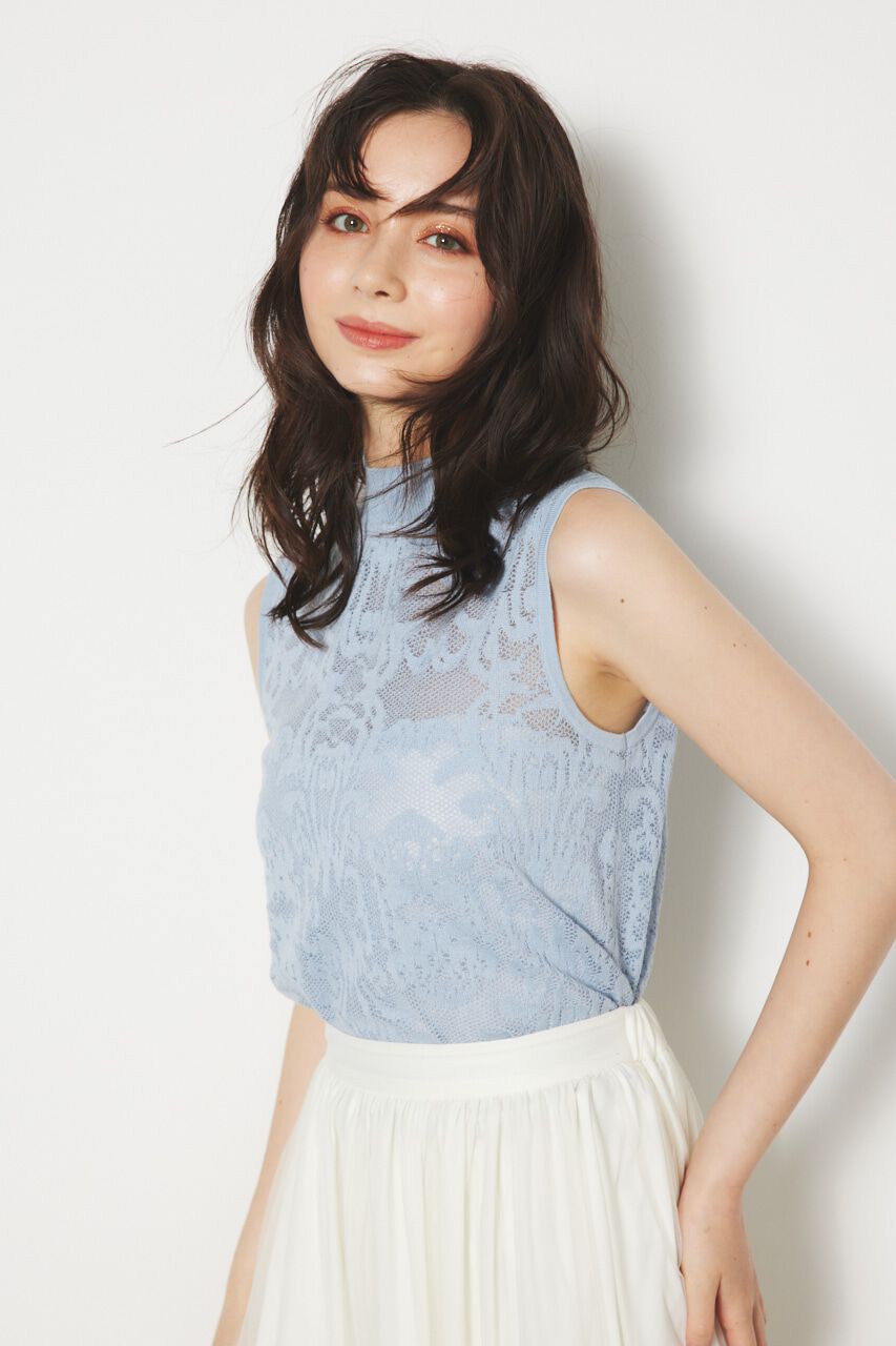 rienda「レースH/N Knit TOP」|ニット・セーター|