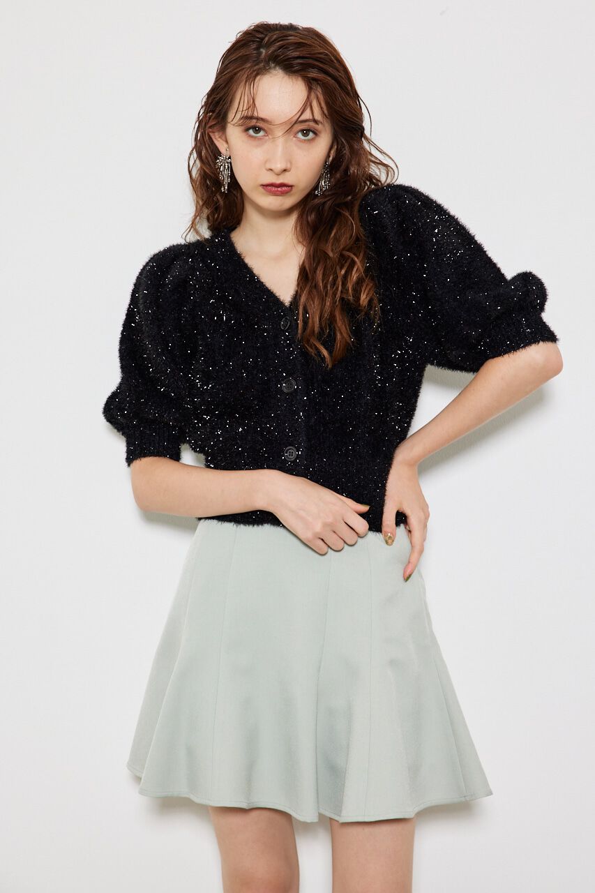 rienda「ラメシャギーカーデKnit TOP」|ニット・セーター|