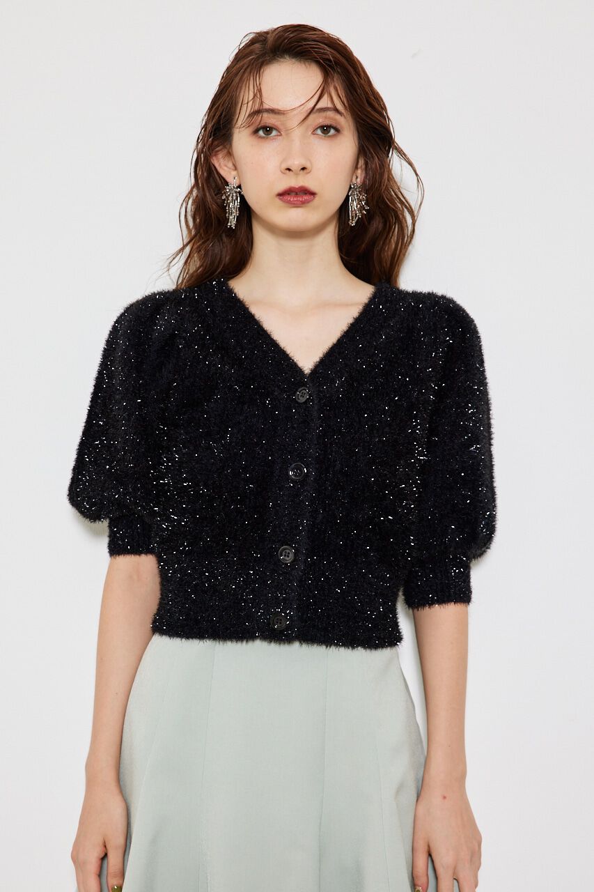 rienda「ラメシャギーカーデKnit TOP」|ニット・セーター|