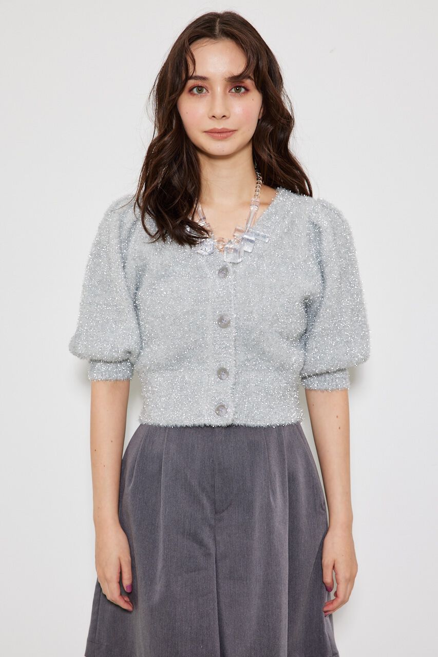 rienda「ラメシャギーカーデKnit TOP」|ニット・セーター|