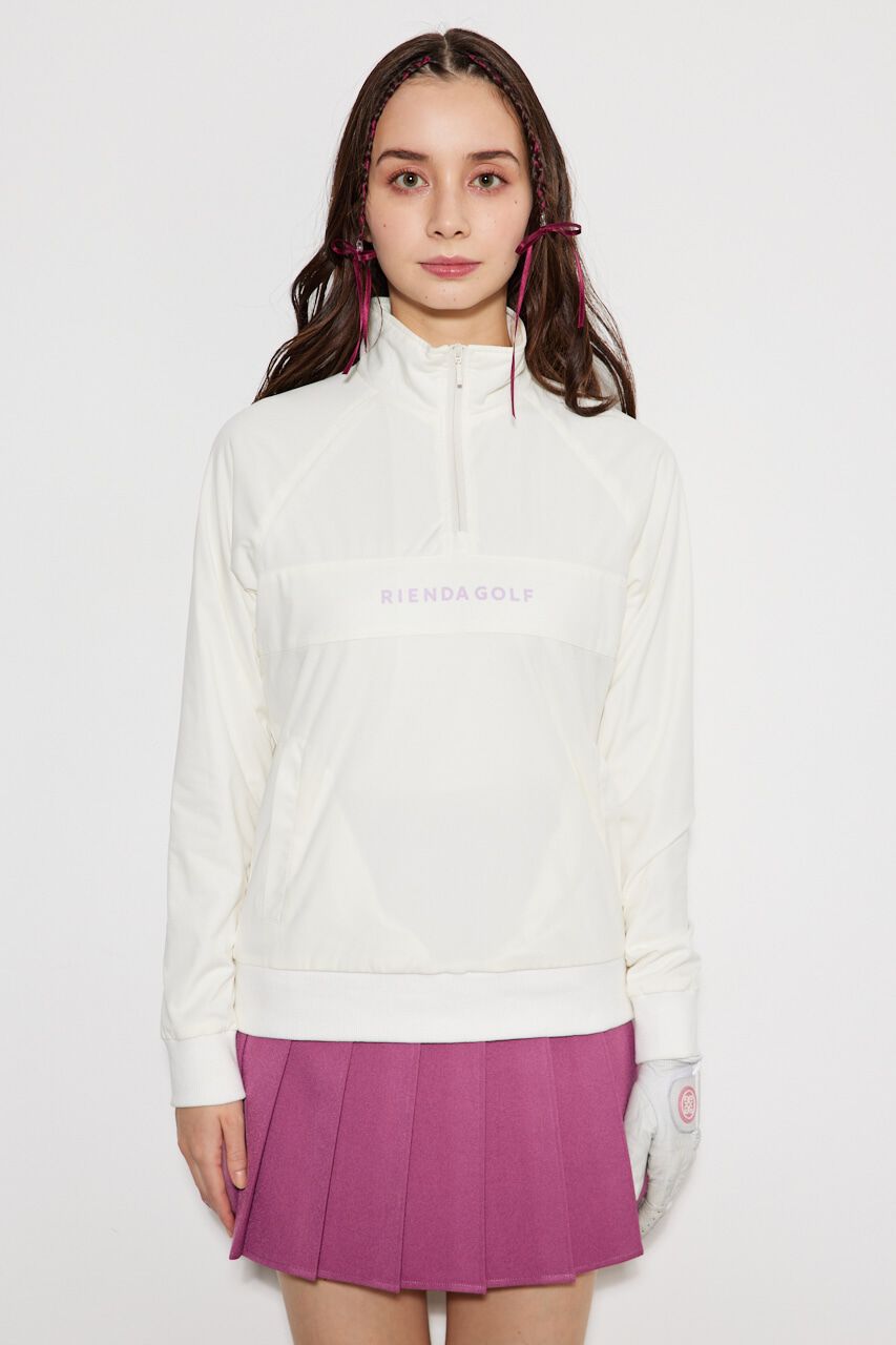 rienda「ハーフジップライトブルゾン」|ブルゾン・スタジャン|