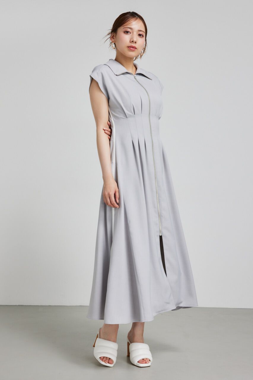 rienda「サイドラインジップフレアワンピース」|ワンピース|
