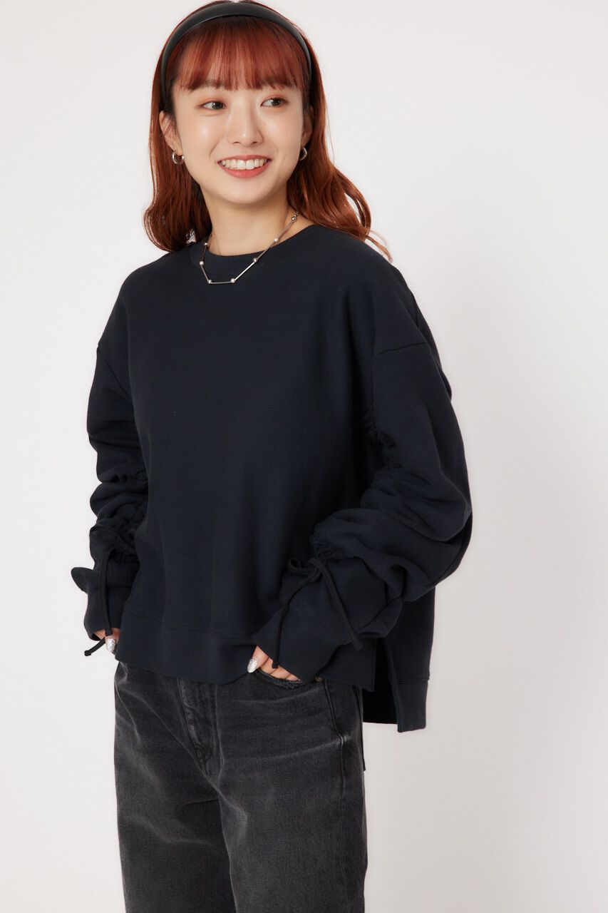 RODEO CROWNS「VTG SWEAT ドロストスリーブトップス」|Tシャツ・カットソー|BLK