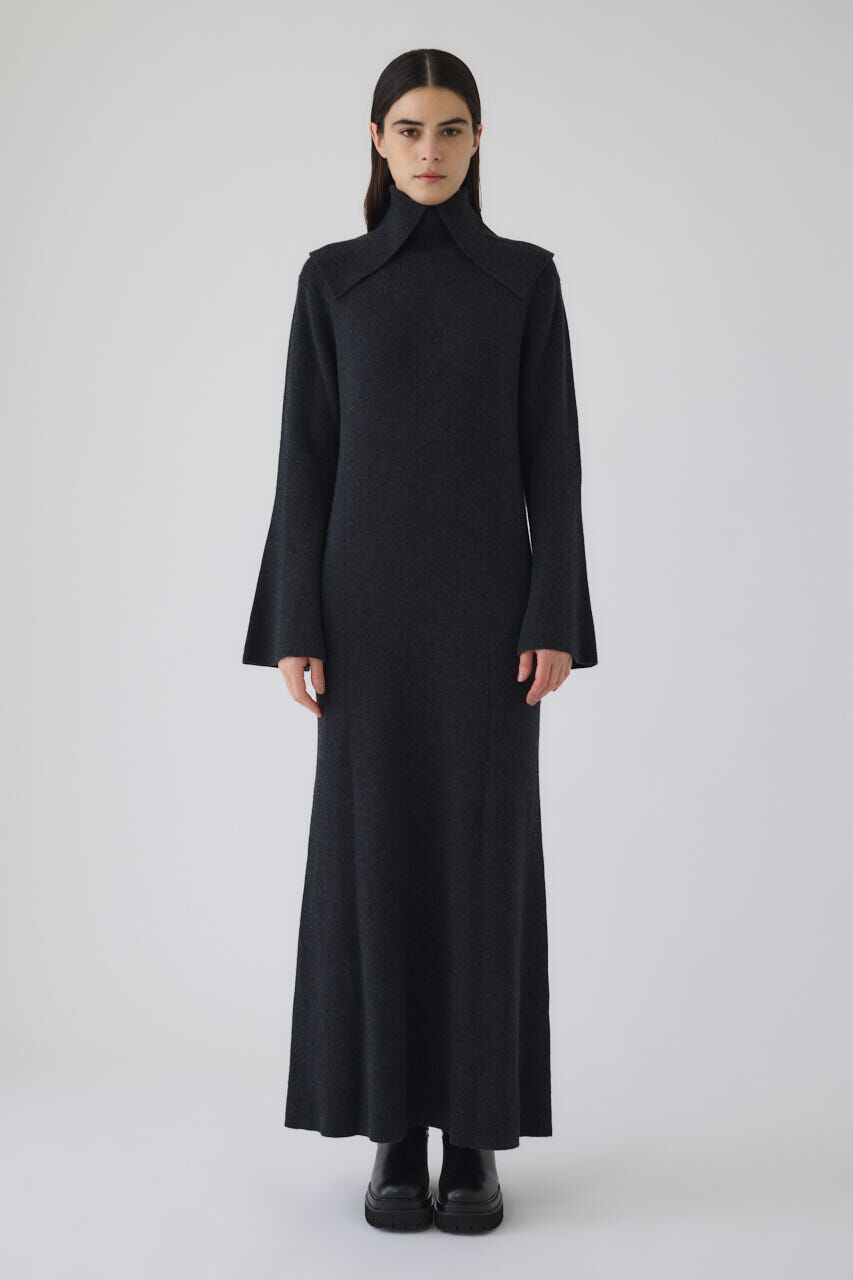 RIM.ARK 「Long high collar knit dress」|ワンピース|C.GRY