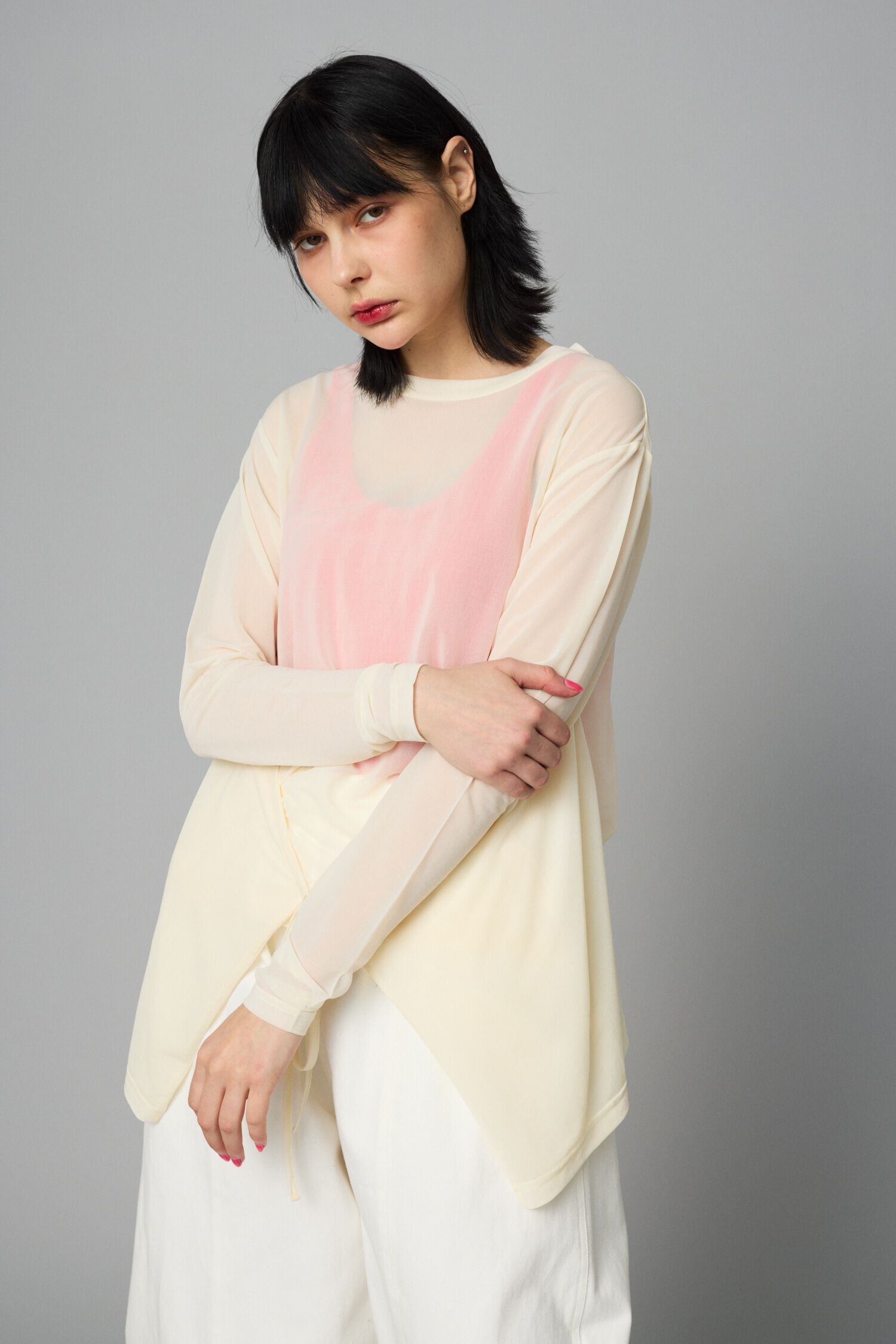 HeRIN.CYE「Sheer squid tops」|Tシャツ・カットソー|WHT