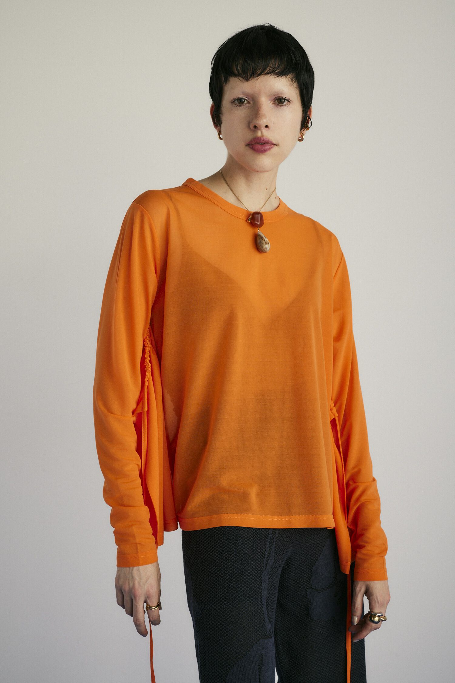 HeRIN.CYE「Sheer squid tops」|Tシャツ・カットソー|