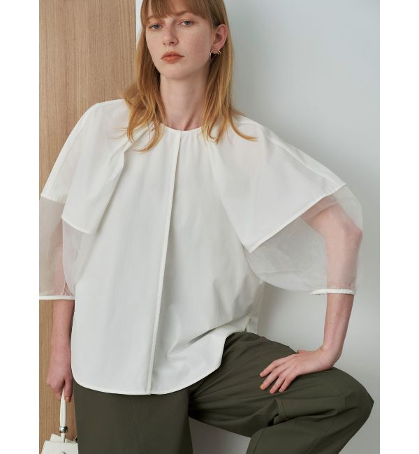 ELENDEEK「HALF ORGANZA SLEEVE BL」|シャツ・ブラウス|
