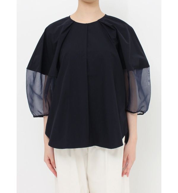 ELENDEEK「HALF ORGANZA SLEEVE BL」|シャツ・ブラウス|