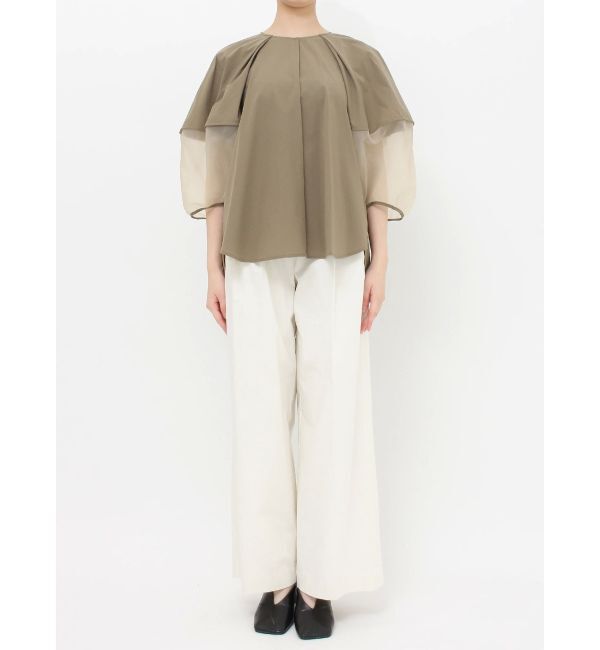 ELENDEEK「HALF ORGANZA SLEEVE BL」|シャツ・ブラウス|