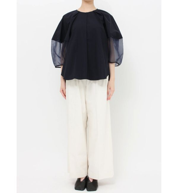 ELENDEEK「HALF ORGANZA SLEEVE BL」|シャツ・ブラウス|
