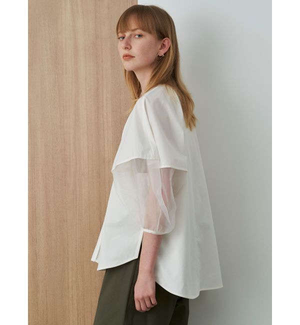 ELENDEEK「HALF ORGANZA SLEEVE BL」|シャツ・ブラウス|