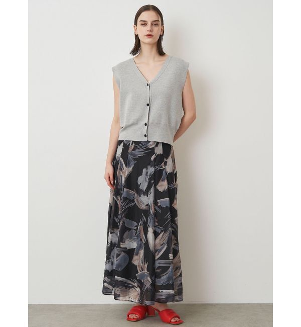 ELENDEEK「PAINTING PATTERN FLARE SK」|スカート|