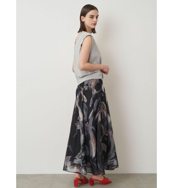 ELENDEEK「PAINTING PATTERN FLARE SK」|スカート|