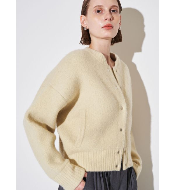 ELENDEEK「CN RACCOON MIX BZ」|カーディガン|ライトイエロー