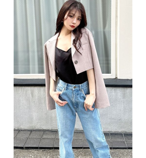 RESEXXY「クロップドジャケット【セットアップ着用可能】」|テーラードジャケット|