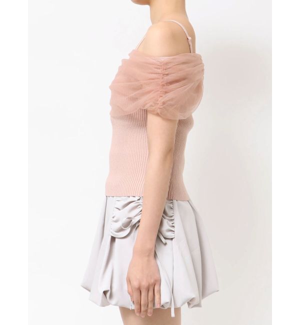 RESEXXY「シアーコンビオフショルニット」|ニット・セーター|