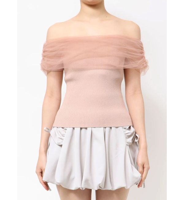 RESEXXY「シアーコンビオフショルニット」|ニット・セーター|