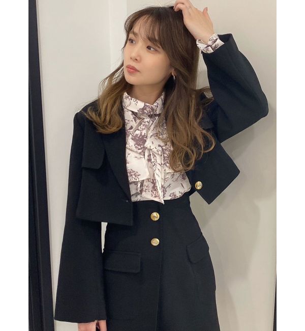 dazzlin「ジップスリーブポケットジャケット」|テーラードジャケット|ブラック