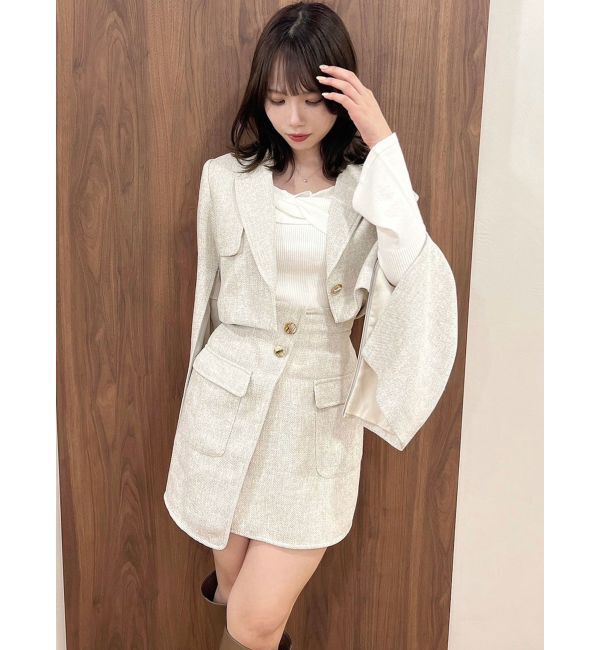 dazzlin「ジップスリーブポケットジャケット」|テーラードジャケット|