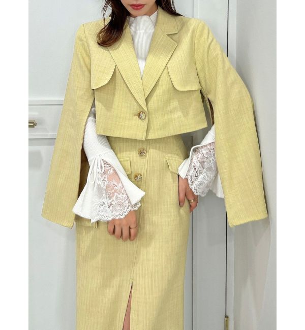 dazzlin「ジップスリーブポケットジャケット」|テーラードジャケット|