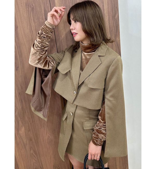 dazzlin「ジップスリーブポケットジャケット」|テーラードジャケット|