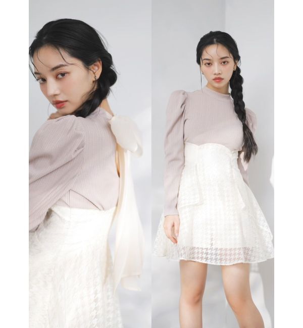 dazzlin「バックリボンパワショルミニコルセットワンピース」|ワンピース|