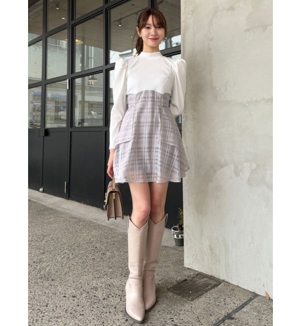 dazzlin「バックリボンパワショルミニコルセットワンピース」|ワンピース|