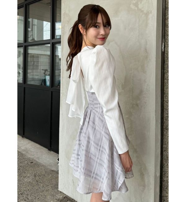 dazzlin「バックリボンパワショルミニコルセットワンピース」|ワンピース|