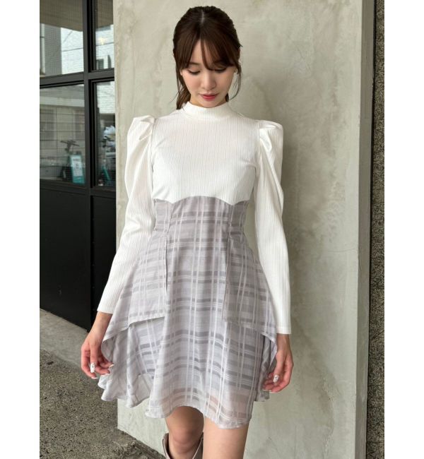 dazzlin「バックリボンパワショルミニコルセットワンピース」|ワンピース|