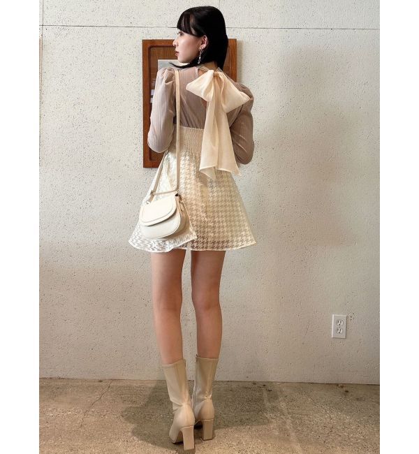 dazzlin「バックリボンパワショルミニコルセットワンピース」|ワンピース|