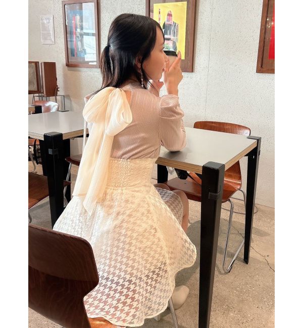 dazzlin「バックリボンパワショルミニコルセットワンピース」|ワンピース|