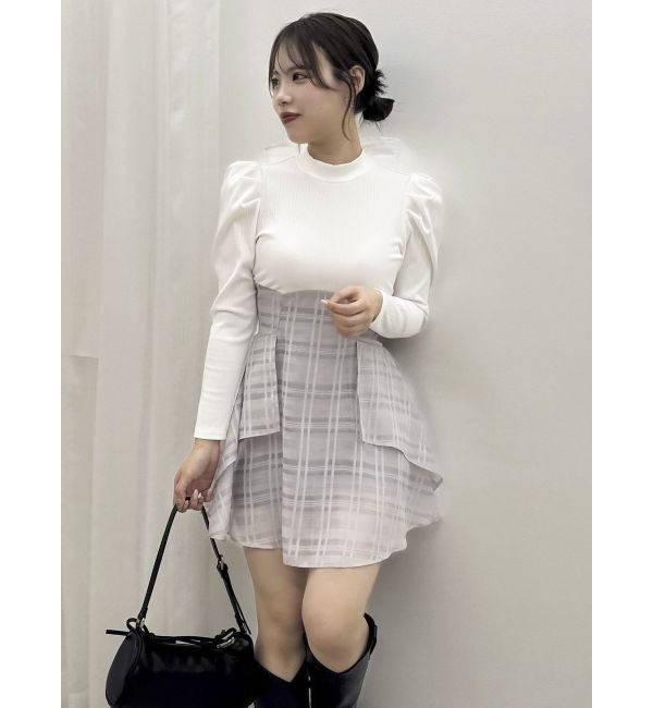 dazzlin「バックリボンパワショルミニコルセットワンピース」|ワンピース|