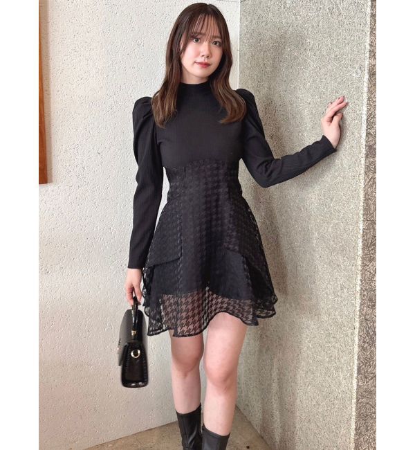 dazzlin「バックリボンパワショルミニコルセットワンピース」|ワンピース|